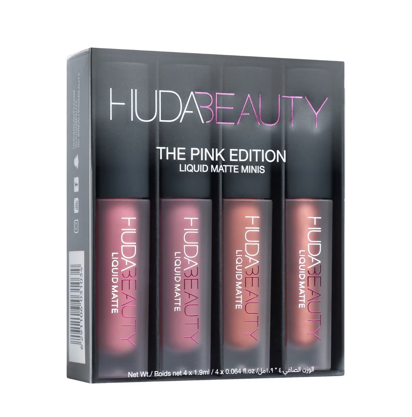 HUDA BEAUTY Liquid Matte Minis – THE PINK EDITION (4×1,9 ml)