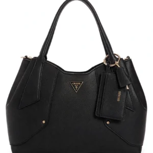 Torebka GUESS DARCY BG991406 BLACK – mała shopperka kuferek czarna złote logo